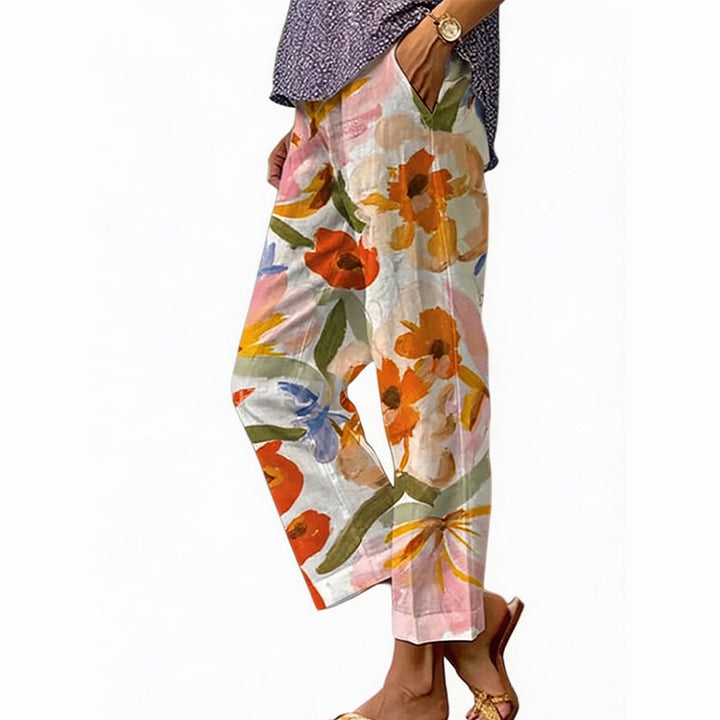 Women's Floral Print Wide-Leg Shorts