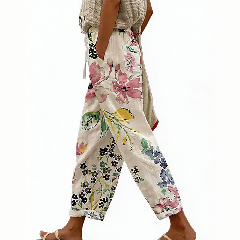 Women's Floral Print Wide-Leg Shorts