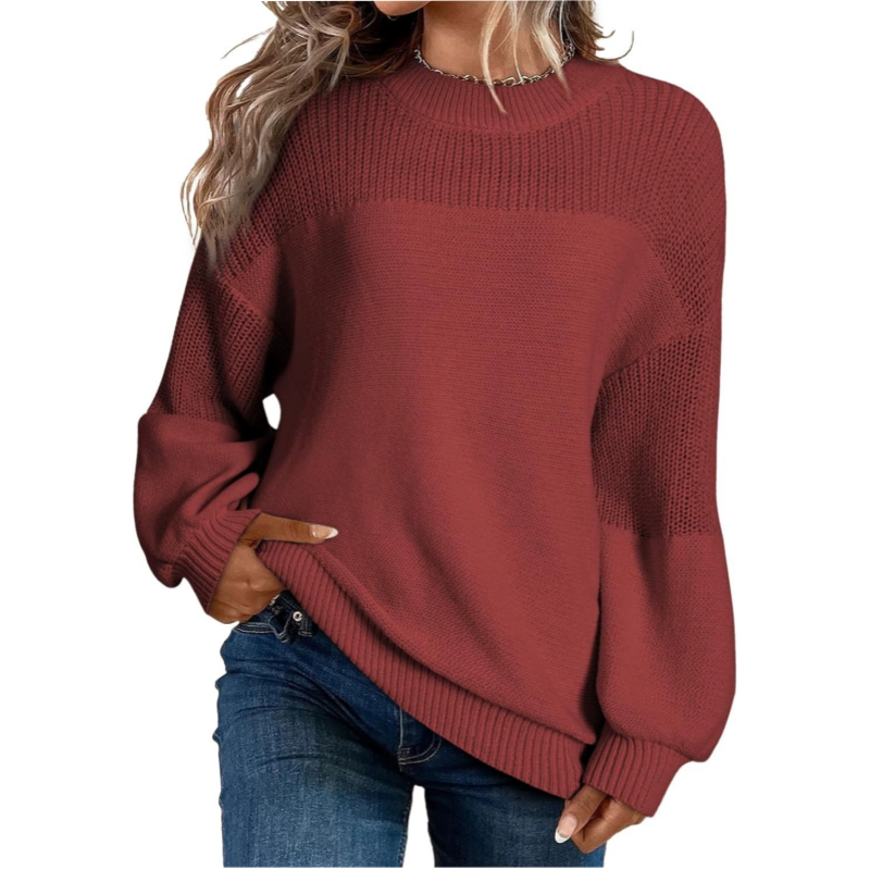 Women's Soft Knit Pullover with Long Sleeves