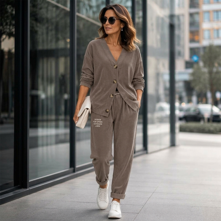 Women's Soft Velvet Ensemble with Pants