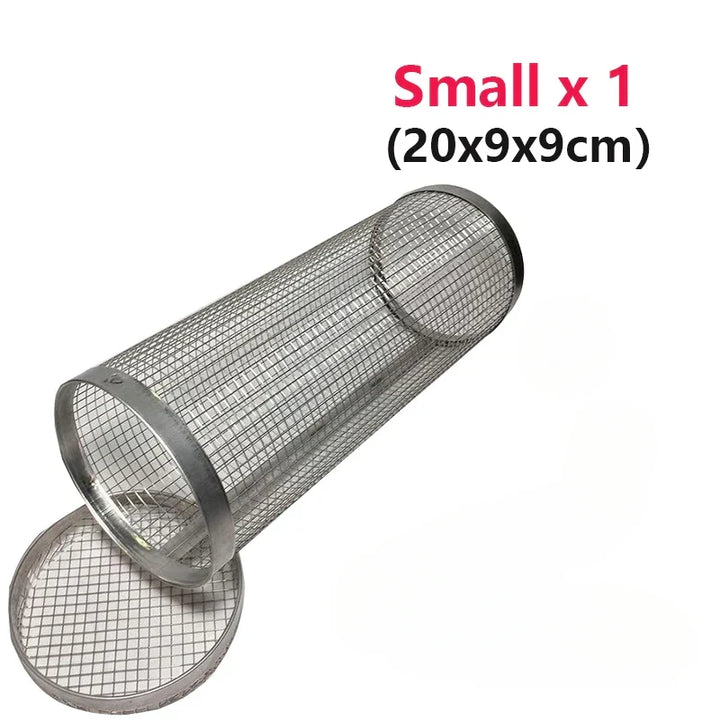 Stainless Steel BBQ Grill Rolling Basket - Easy Grilling