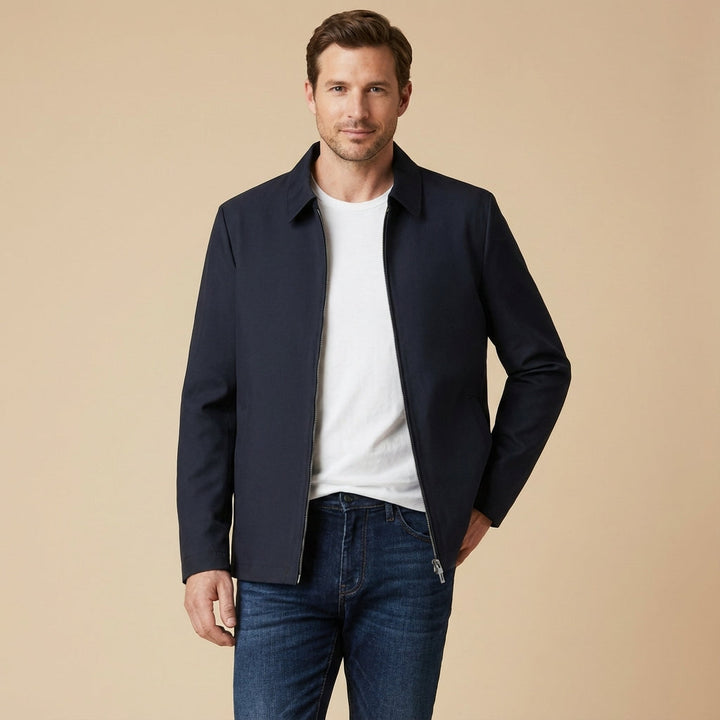 Stylish Short Jacket for Men with Classic Collar