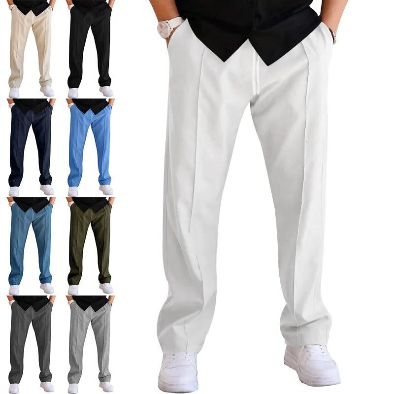 Right Leg Trousers with Side Pockets for Men