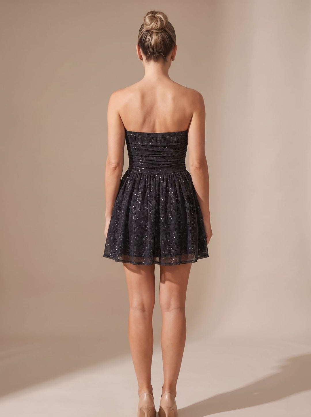 Tessa | Strapless Glitter Party Dress for Women Mini A-line