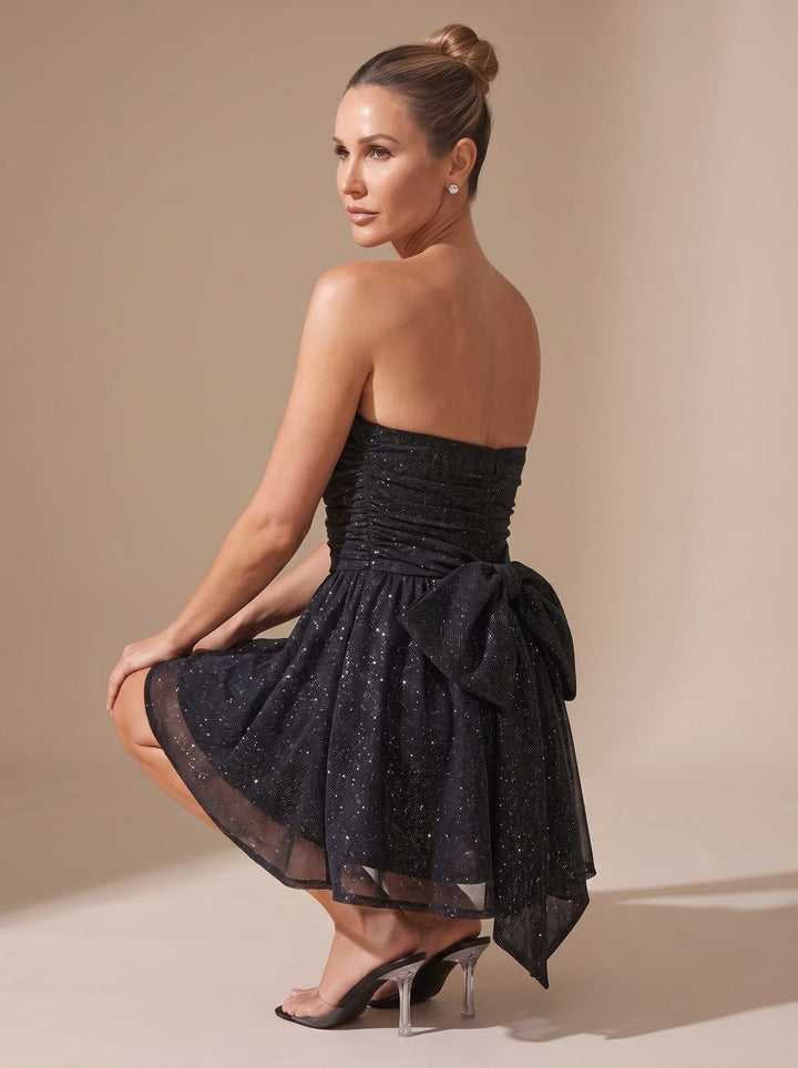 Tessa | Strapless Glitter Party Dress for Women Mini A-line
