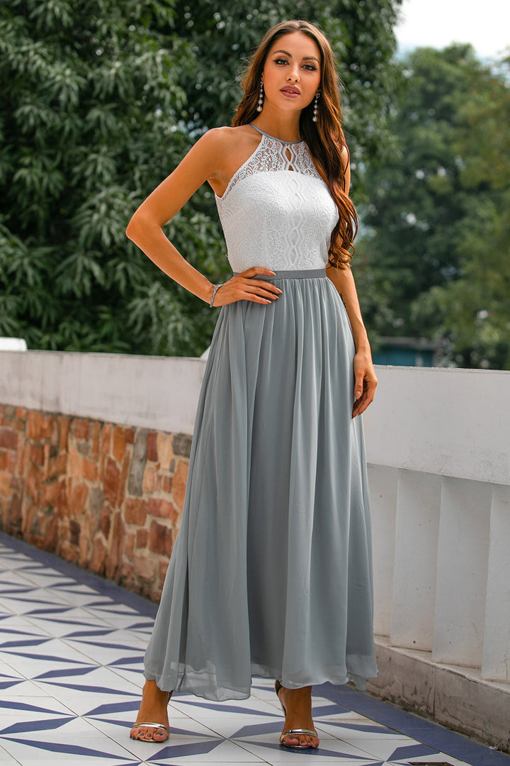 Alejandra | Women's Maxi Dress for Wedding Guests with Halter Neck