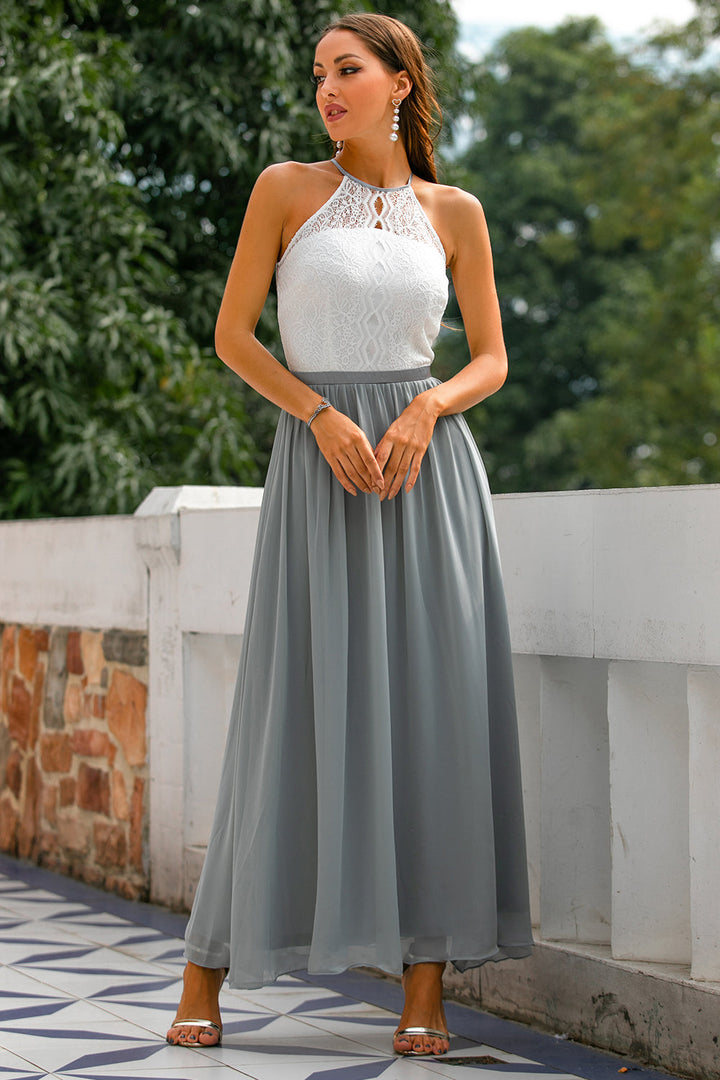 Alejandra | Women's Maxi Dress for Wedding Guests with Halter Neck