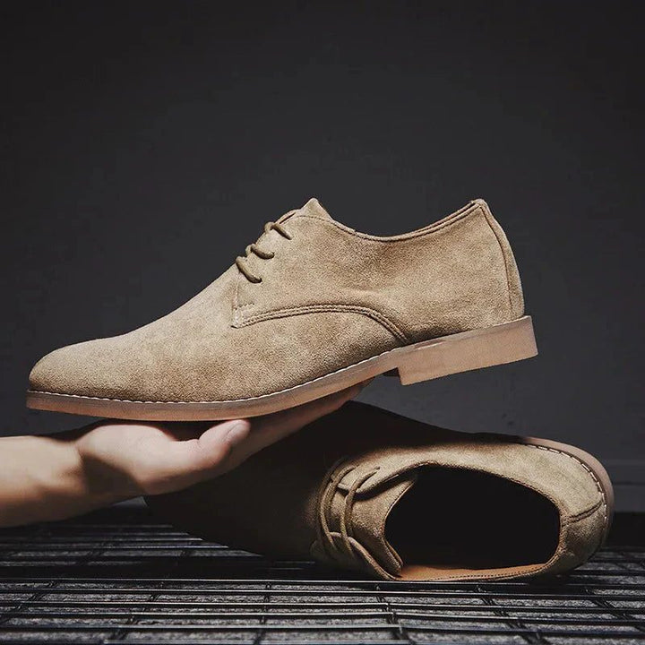 Suede Oxford Shoes with Laces for Men