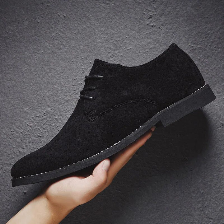 Suede Oxford Shoes with Laces for Men