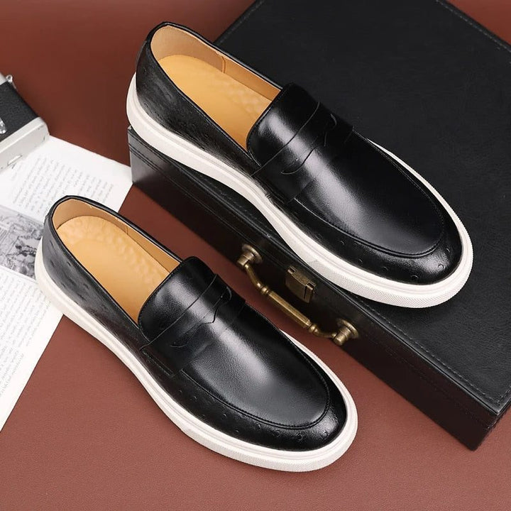 Sweden Platform Loafers with Slip-On Closure for Men