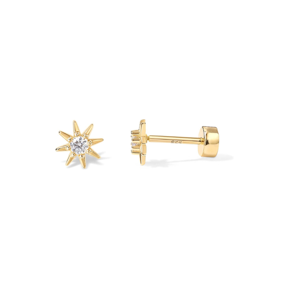 Sunburst Earrings Gold - Elena Harper