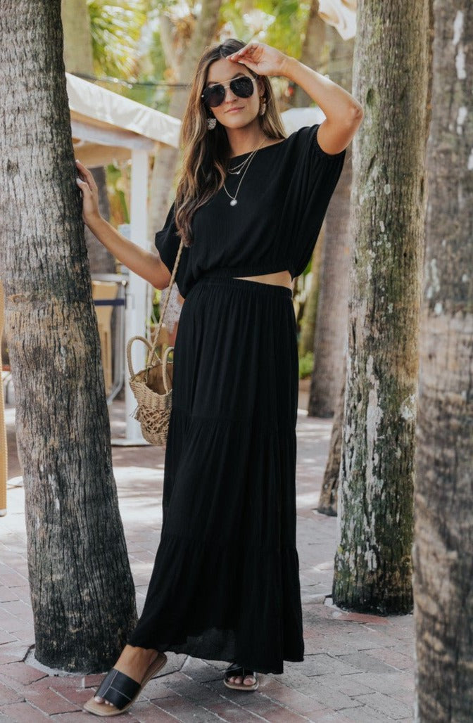Lisa™  |  Maxi Skirt Black Set