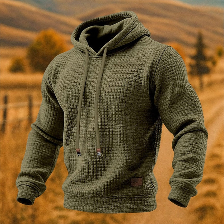 Men's Waffle Knit Oversized Hoodie