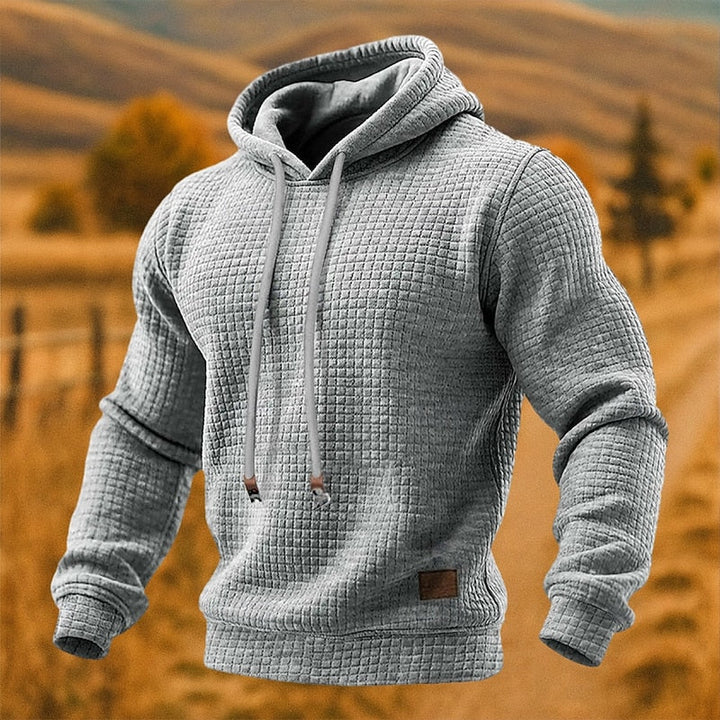 Men's Waffle Knit Oversized Hoodie