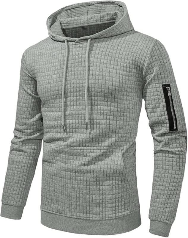 Men's Slim Fit Stretch Polyester Hoodie