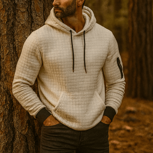 Men's Slim Fit Stretch Polyester Hoodie