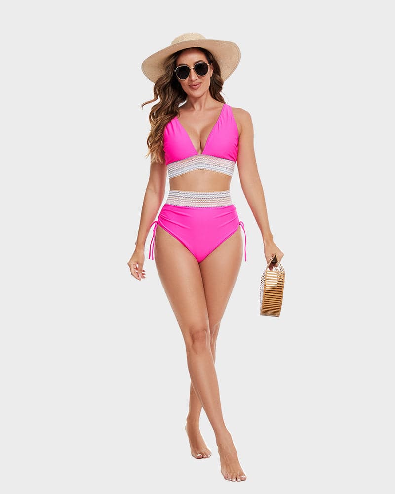 Women’s Bikini – High-Waisted Style with Modern Details