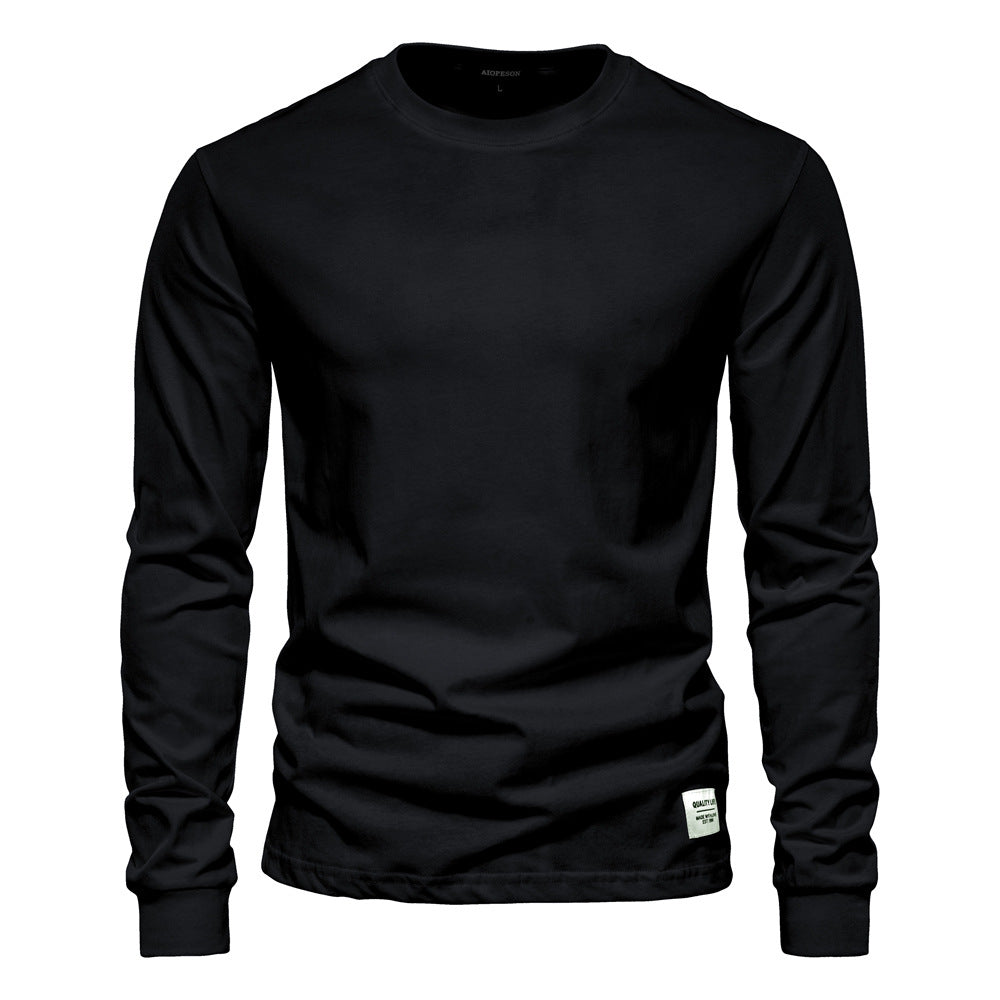 Men's Solid Long Sleeve T-Shirt