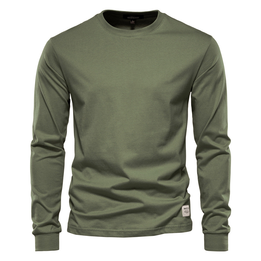 Men's Solid Long Sleeve T-Shirt