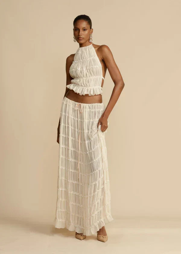Women's Flowy Boho Summer Set - Two-Piece Outfit