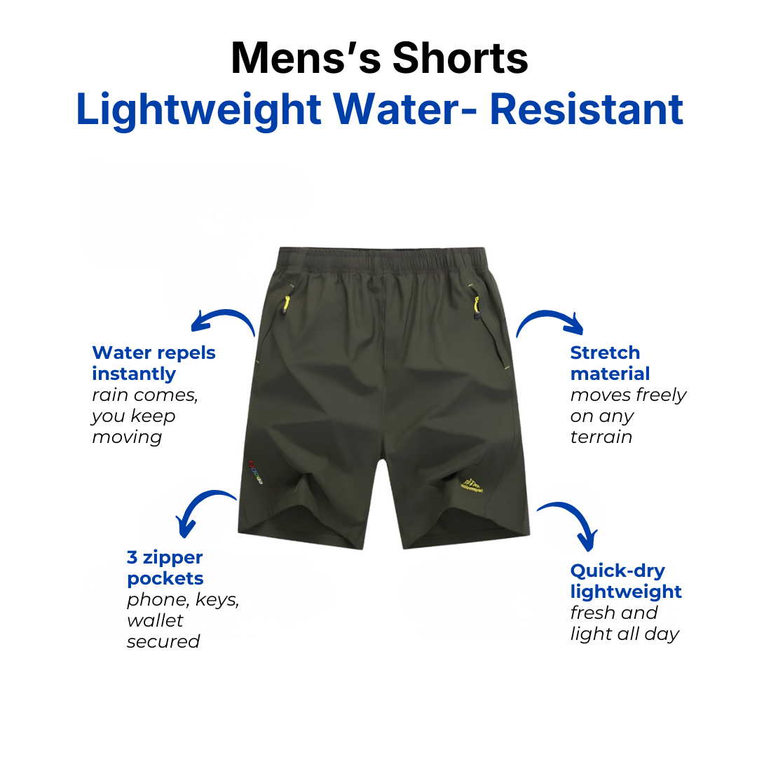 Men’s Hiking Shorts - Water-Resistant - Quick-Dry