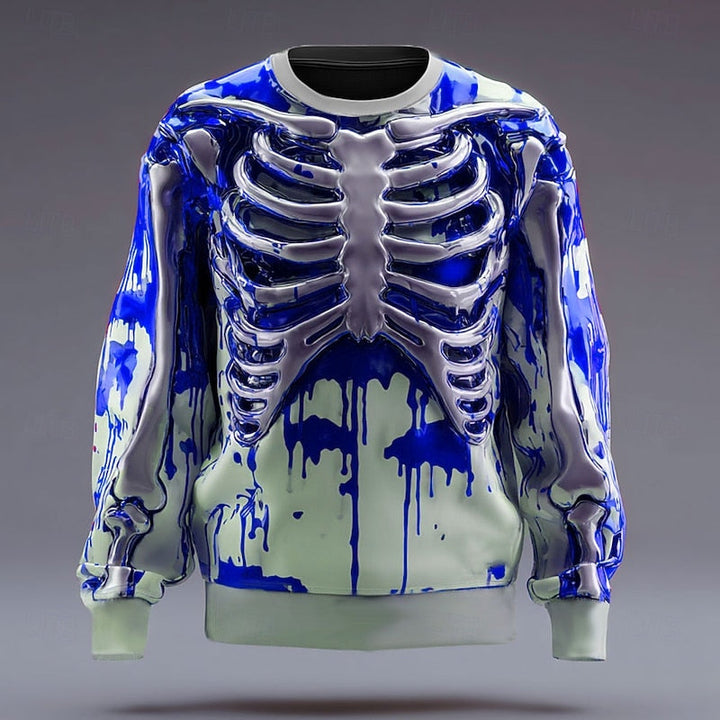 Rory Halloween Skeleton Crew Neck Sweatshirt, view 3 - Elena Harper