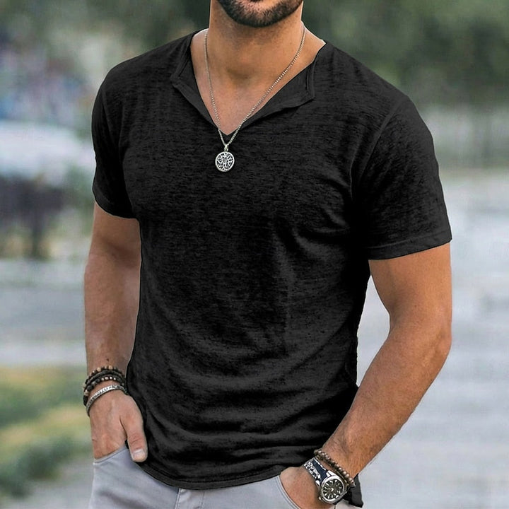 Dean Relaxed V-Neck T-Shirt, view 6 - Elena Harper