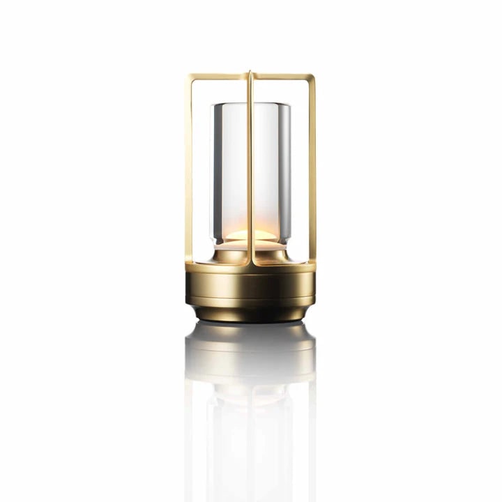 Touch Control Cordless Lantern Lamp With Metal Frame