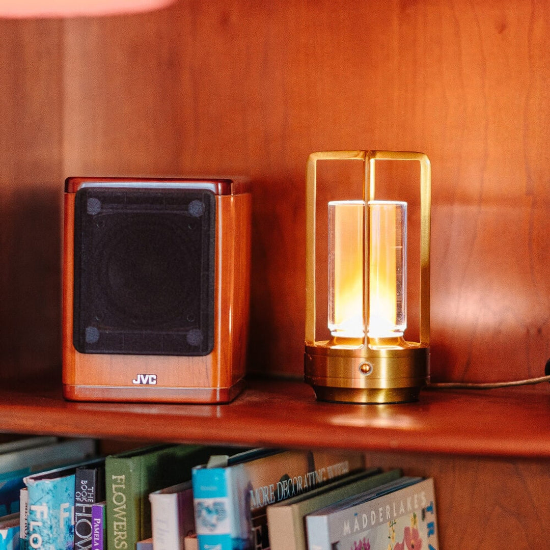 Touch Control Cordless Lantern Lamp With Metal Frame