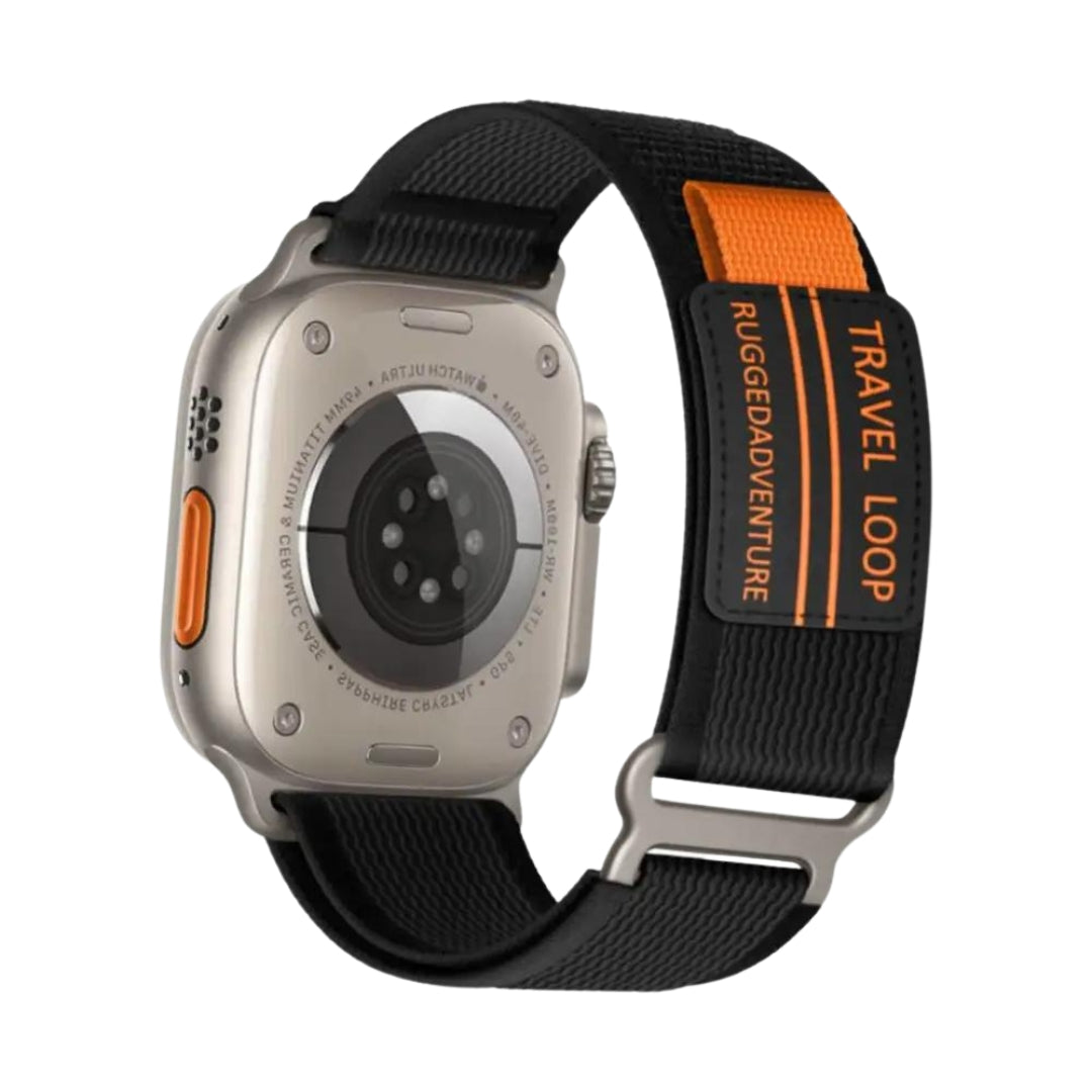 Stretch Fabric Watch Strap with Adjustable Stainless Steel Clasp