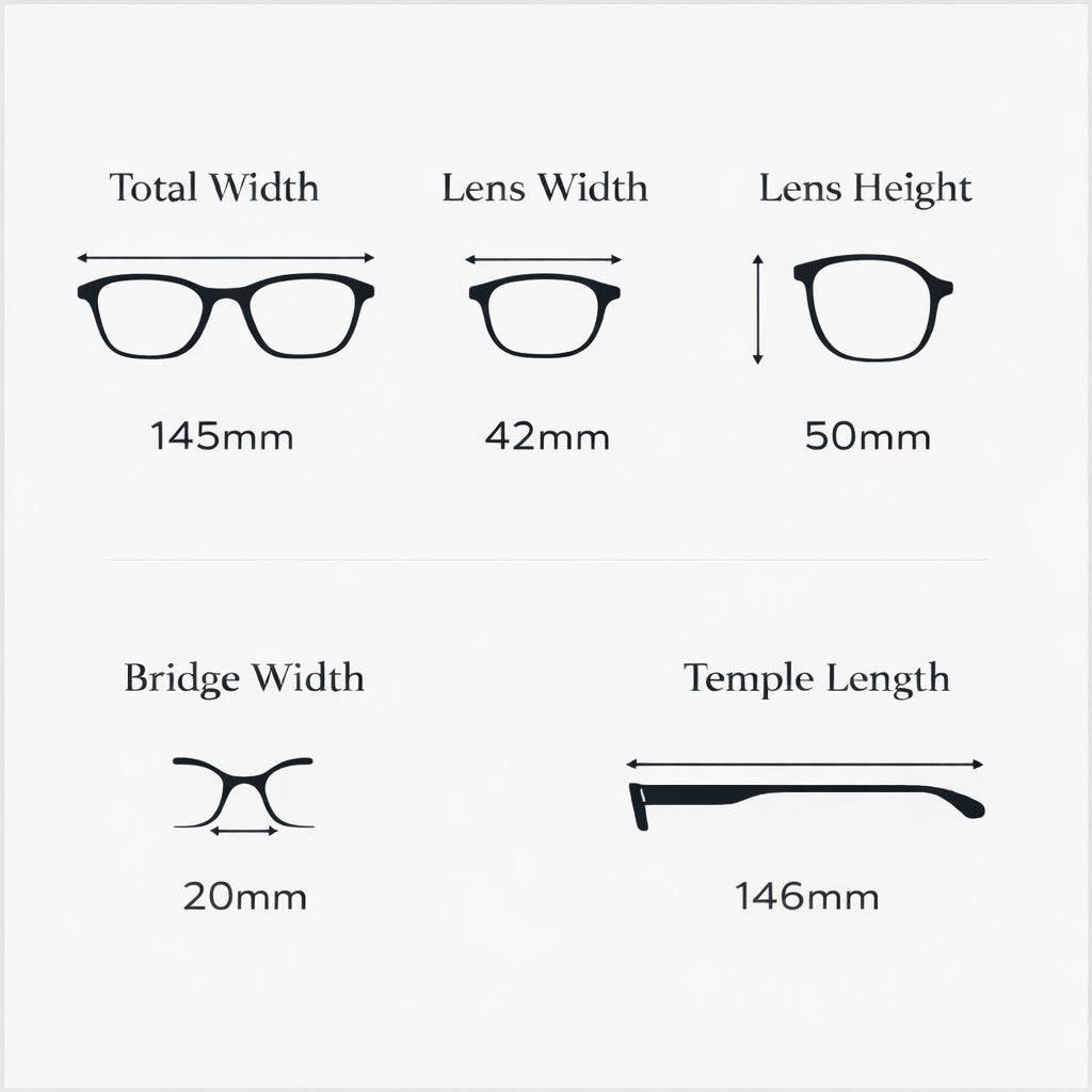 Emma & Rose Durban Anke™ Timeless Statement Eyewear with sleek rectangular frames and clear lenses on a neutral background.
