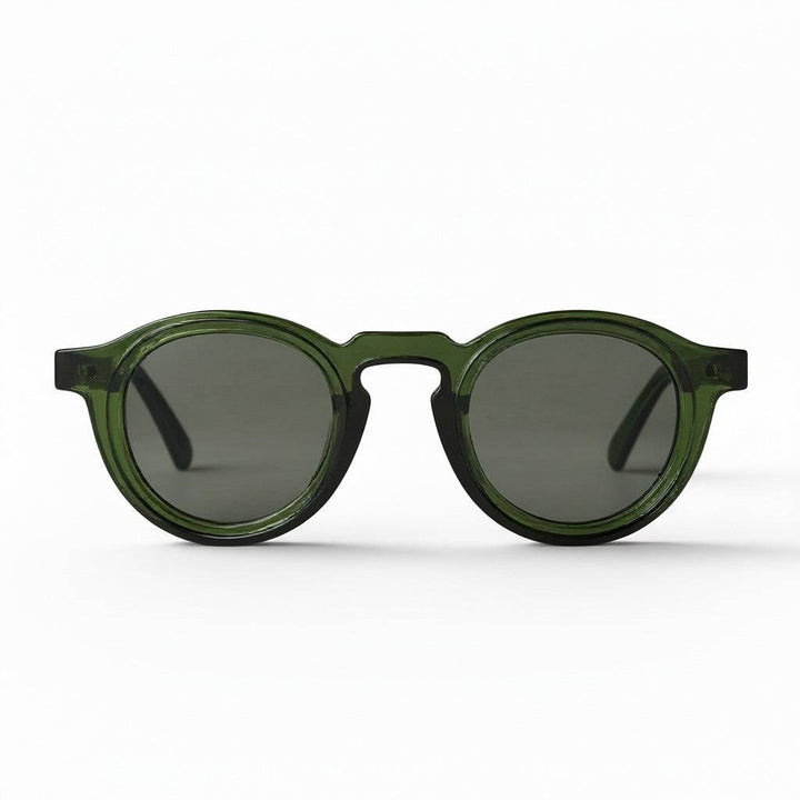 Emma & Rose Durban Anke™ Timeless Statement Eyewear in green, front view of stylish, modern glasses with bold frames.