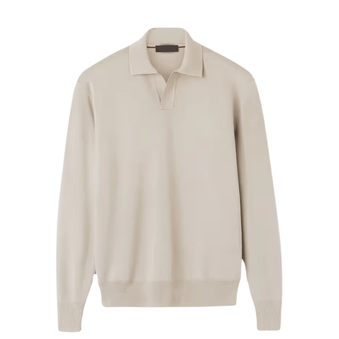 Emma & Rose long-sleeve knit polo — men's winter knitwear