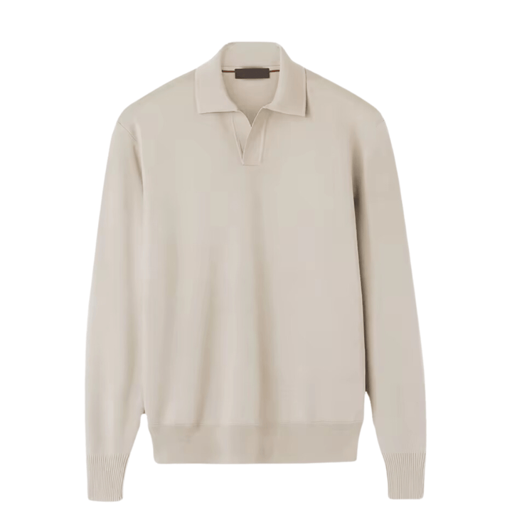 Emma & Rose long-sleeve knit polo — men's winter knitwear