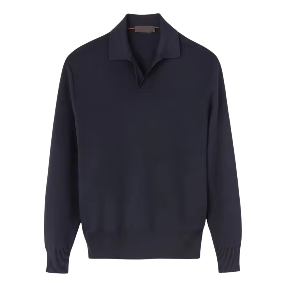 Emma & Rose long-sleeve knit polo — men's winter knitwear