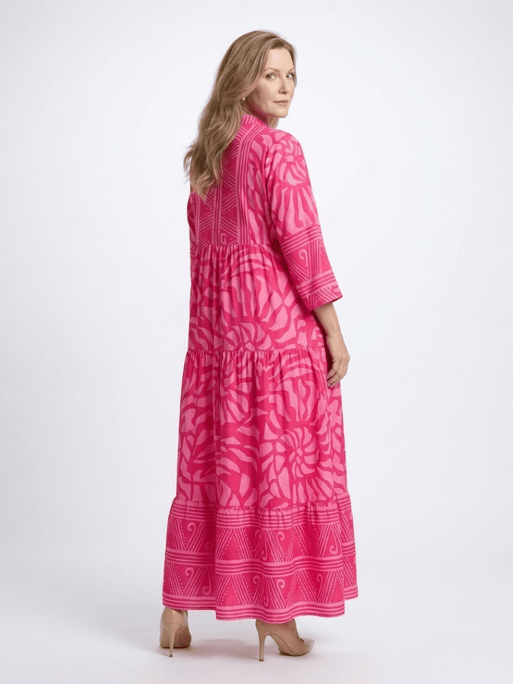 Marielle™ button front midi dress by Emma & Rose Cape Town, featuring a stylish midi length and classic button details.