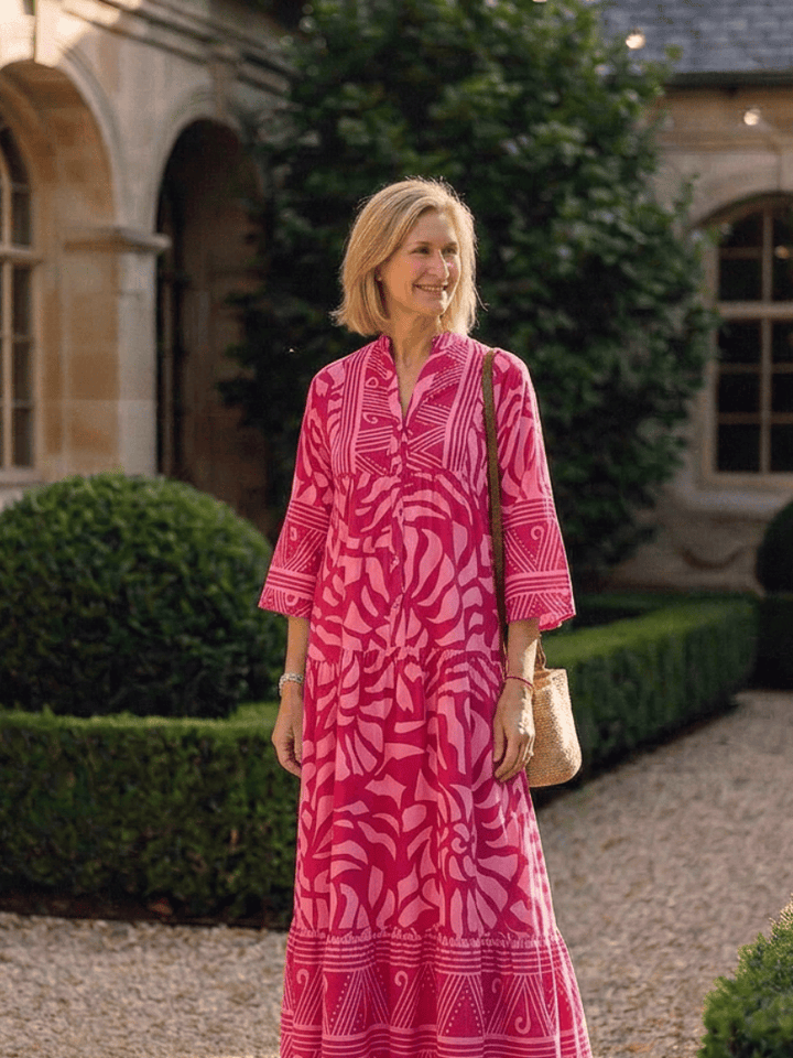 Marielle™ button front midi dress by Emma & Rose Cape Town, featuring a stylish silhouette and elegant design.
