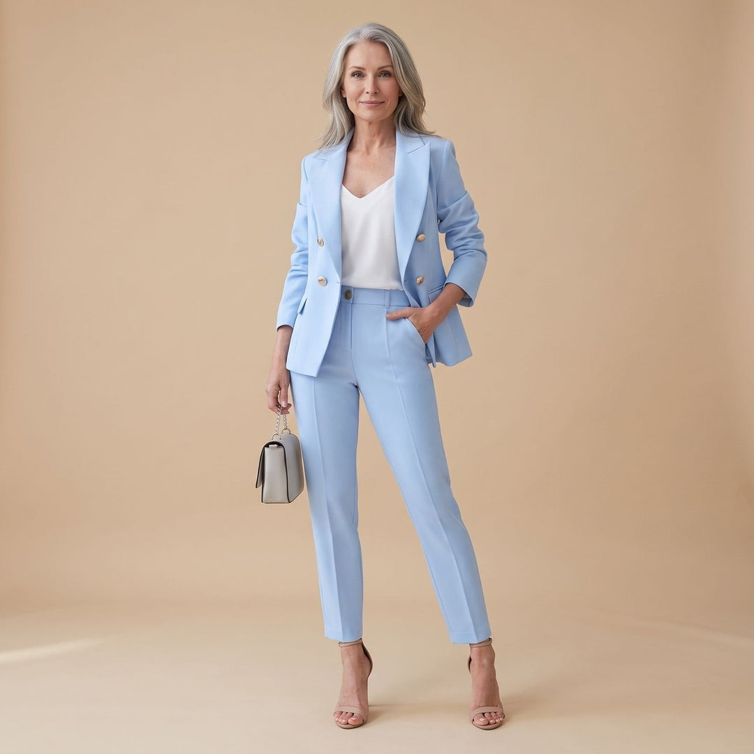 Nora | Two-Piece Set Women's Blazer Trouser Suit Double-Breasted Buttons