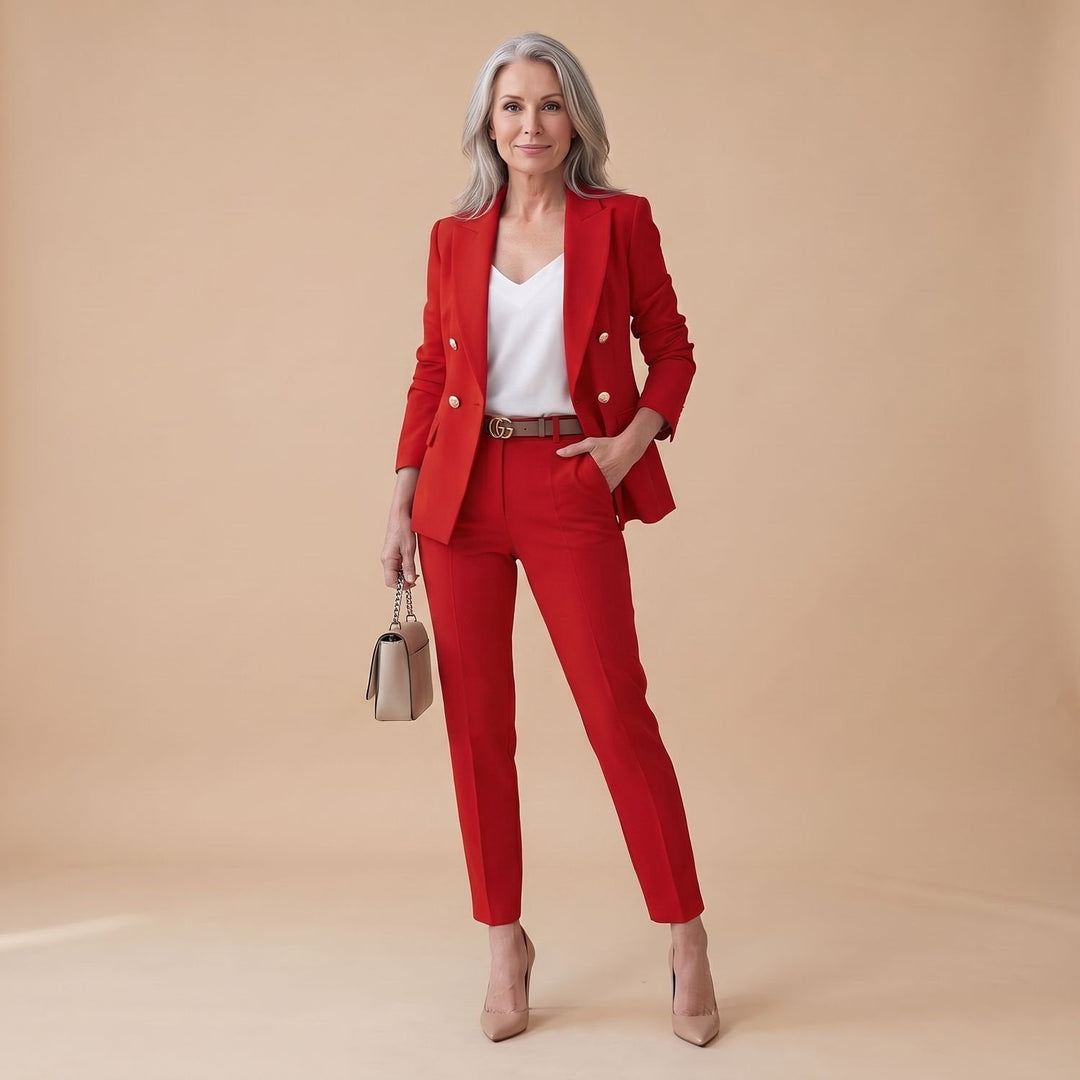 Nora | Two-Piece Set Women's Blazer Trouser Suit Double-Breasted Buttons