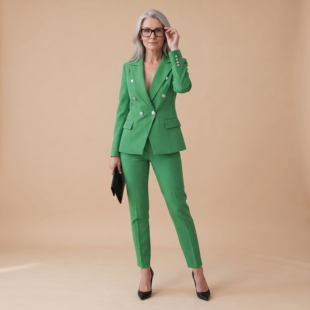 Nora | Two-Piece Set Women's Blazer Trouser Suit Double-Breasted Buttons