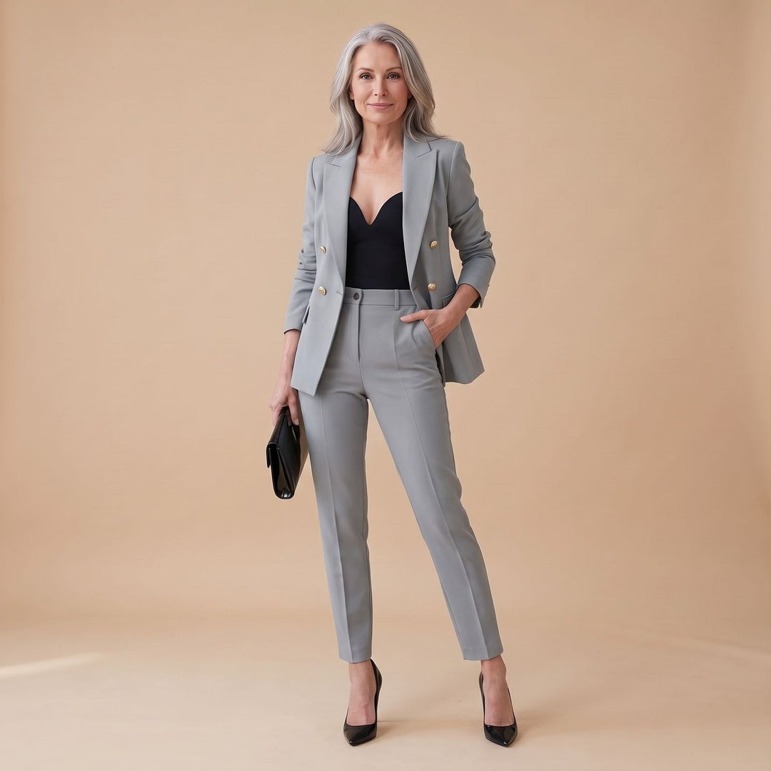 Nora | Two-Piece Set Women's Blazer Trouser Suit Double-Breasted Buttons