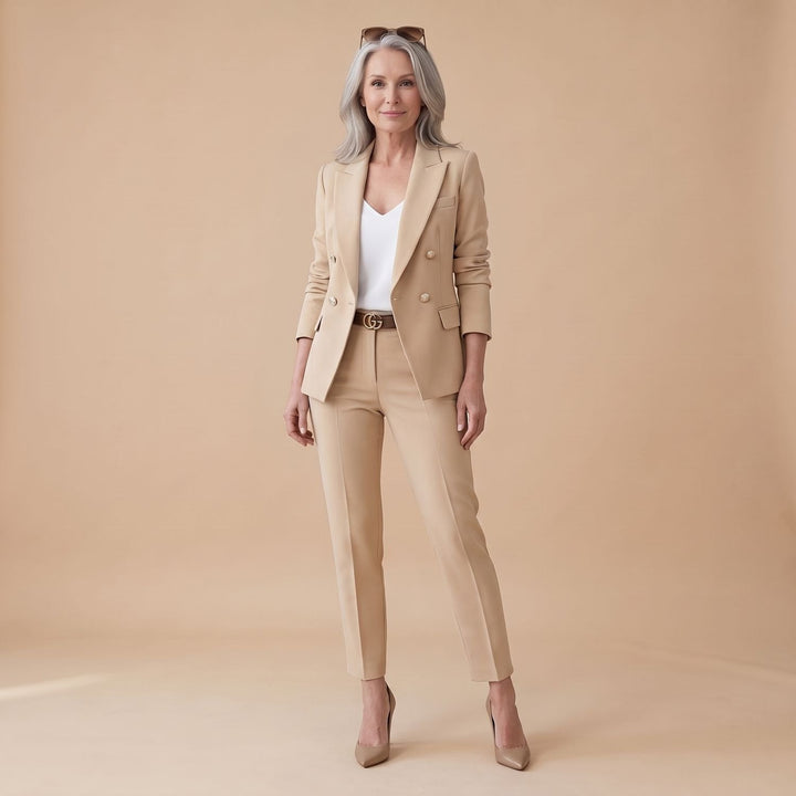 Nora | Two-Piece Set Women's Blazer Trouser Suit Double-Breasted Buttons