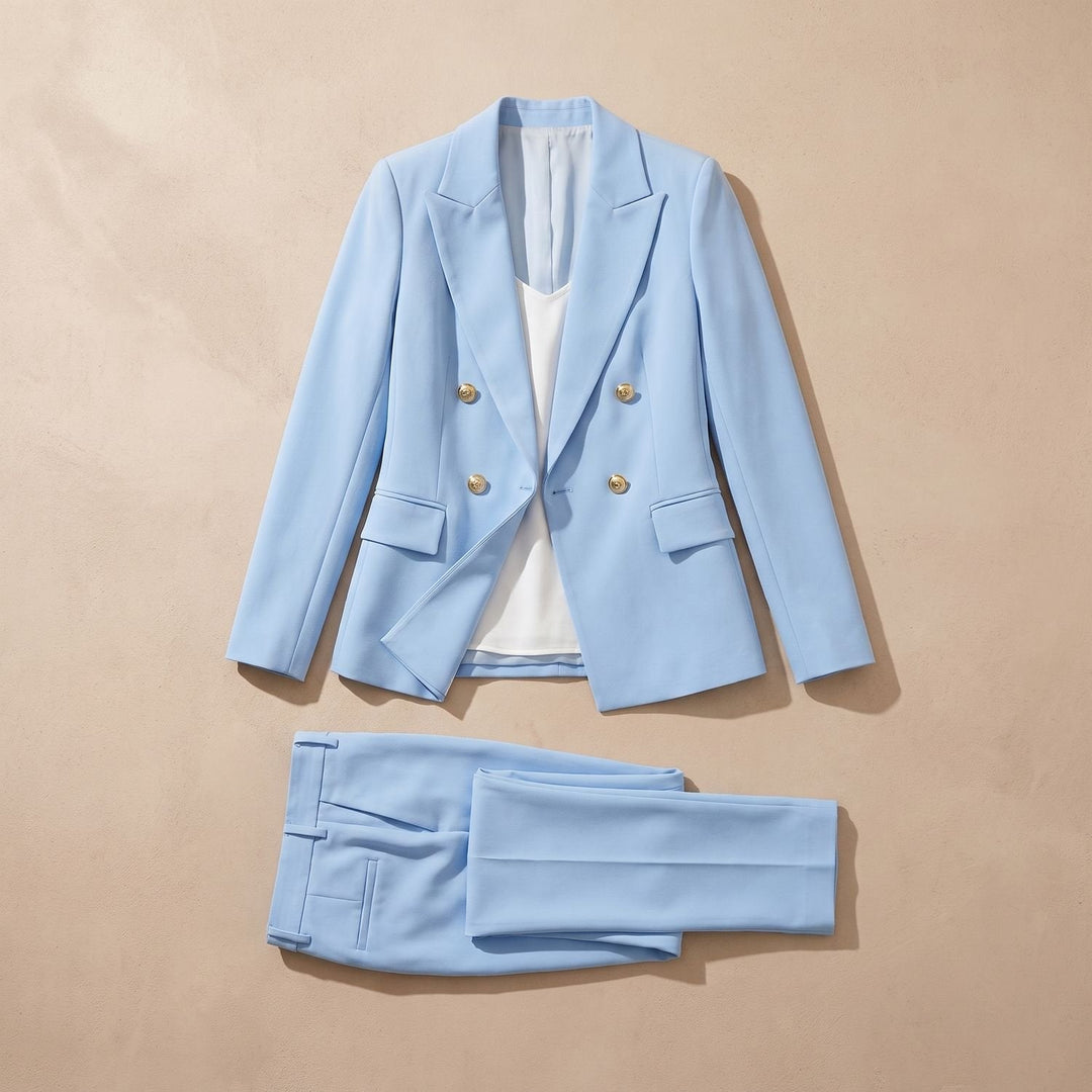 Nora | Two-Piece Set Women's Blazer Trouser Suit Double-Breasted Buttons