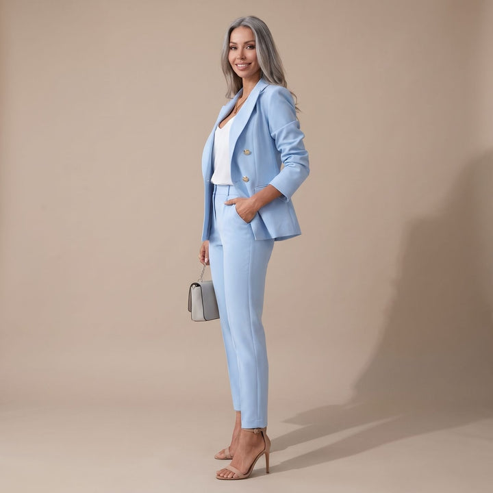 Nora | Two-Piece Set Women's Blazer Trouser Suit Double-Breasted Buttons