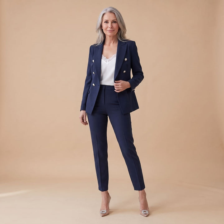 Nora | Two-Piece Set Women's Blazer Trouser Suit Double-Breasted Buttons