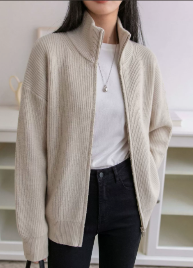 Women's Knit Zip-Up Hoodie