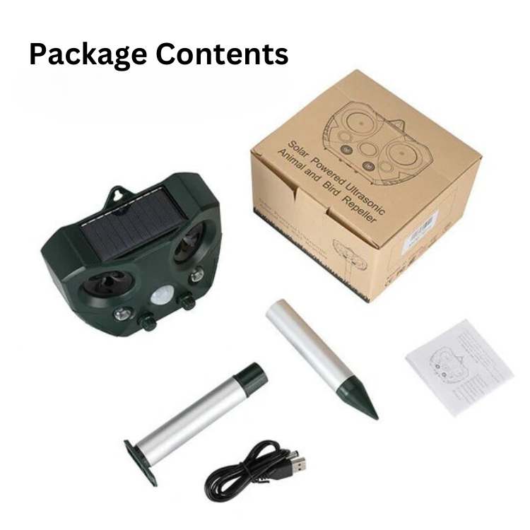 Ultrasone Bird and Pest Repeller with Motion Sensor and Solar Panel