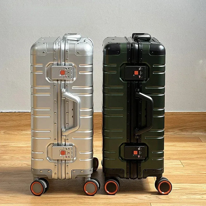 Unisex Aluminum-Magnesium Hard Shell Luggage, view 3 - Elena Harper