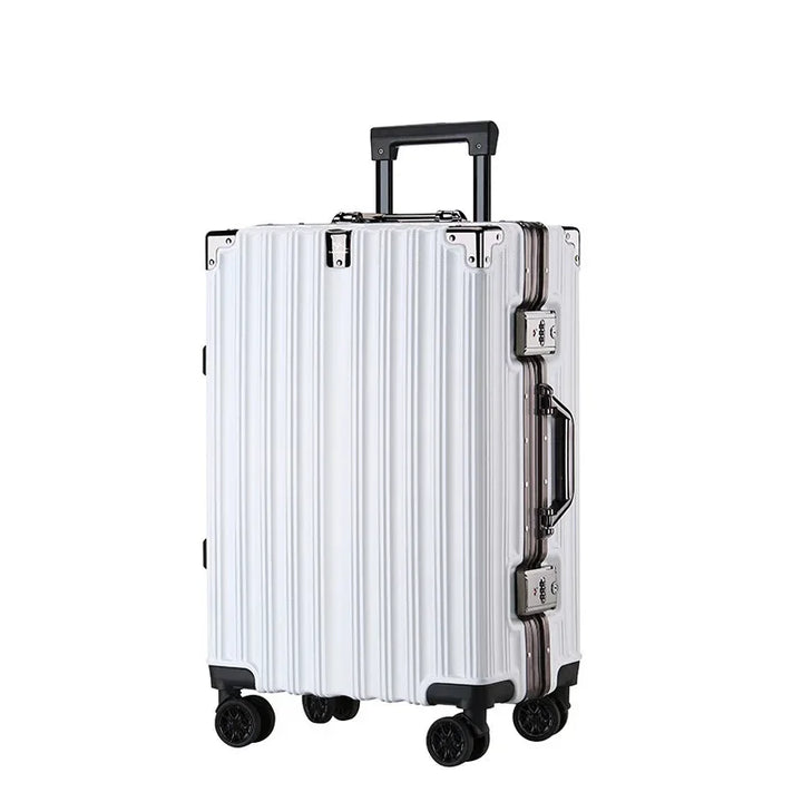 Unisex Aluminum Frame Hard Shell Suitcase for Secure Travel, view 6 - Elena Harper