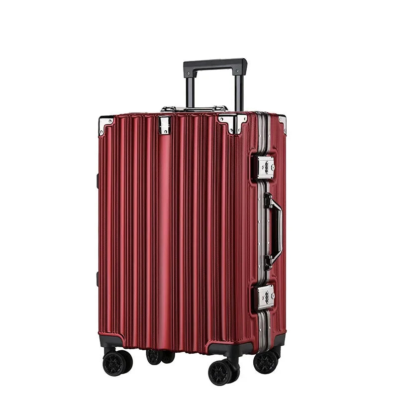 Unisex Aluminum Frame Hard Shell Suitcase for Secure Travel, view 7 - Elena Harper